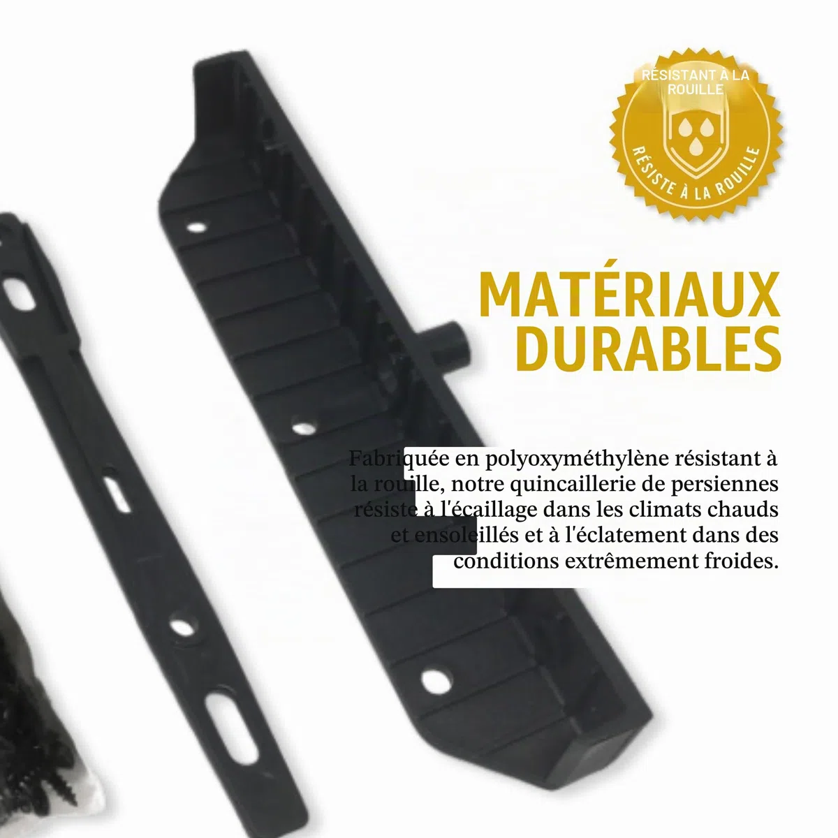 Nuvo Iron Stores persiennes et système d'obturation - Kit de matériel (conçu pour Une Utilisation jusqu'à 122 cm de Largeur) - LSB48