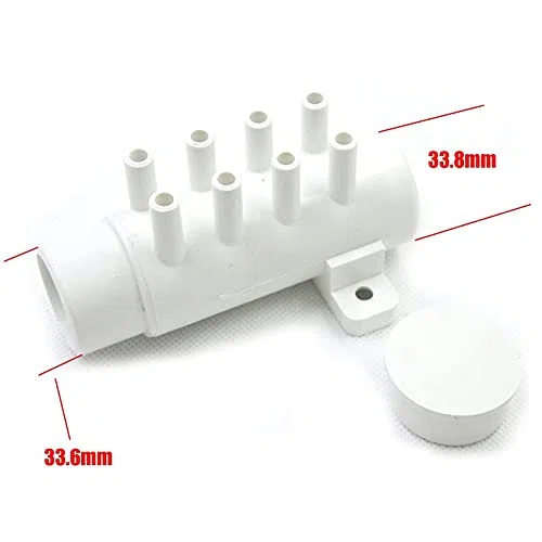 1pc baignoire plomber 8 trous Pvc Manifold d'air 1 "X 8mm Distributeur d'air for baignoire et spa à bain à remous 30-168