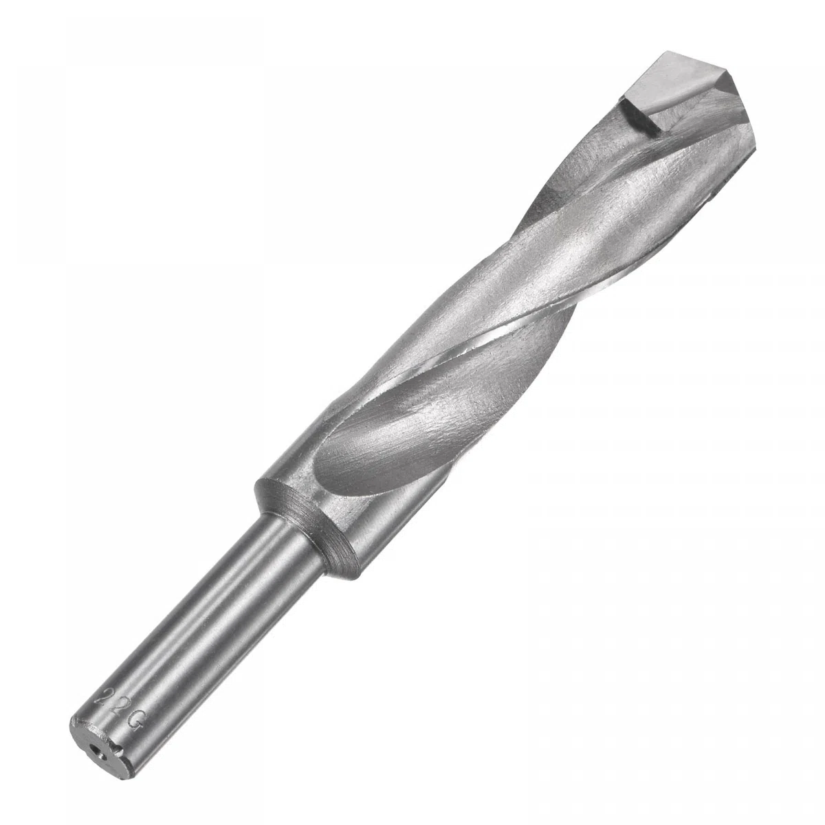 sourcing map 22mm Réduite Tige Cimenté Carbure Hélicoïdal Foret Pointes pour Trempé Acier Acier Inox 1/2 Pouce Droite Tige