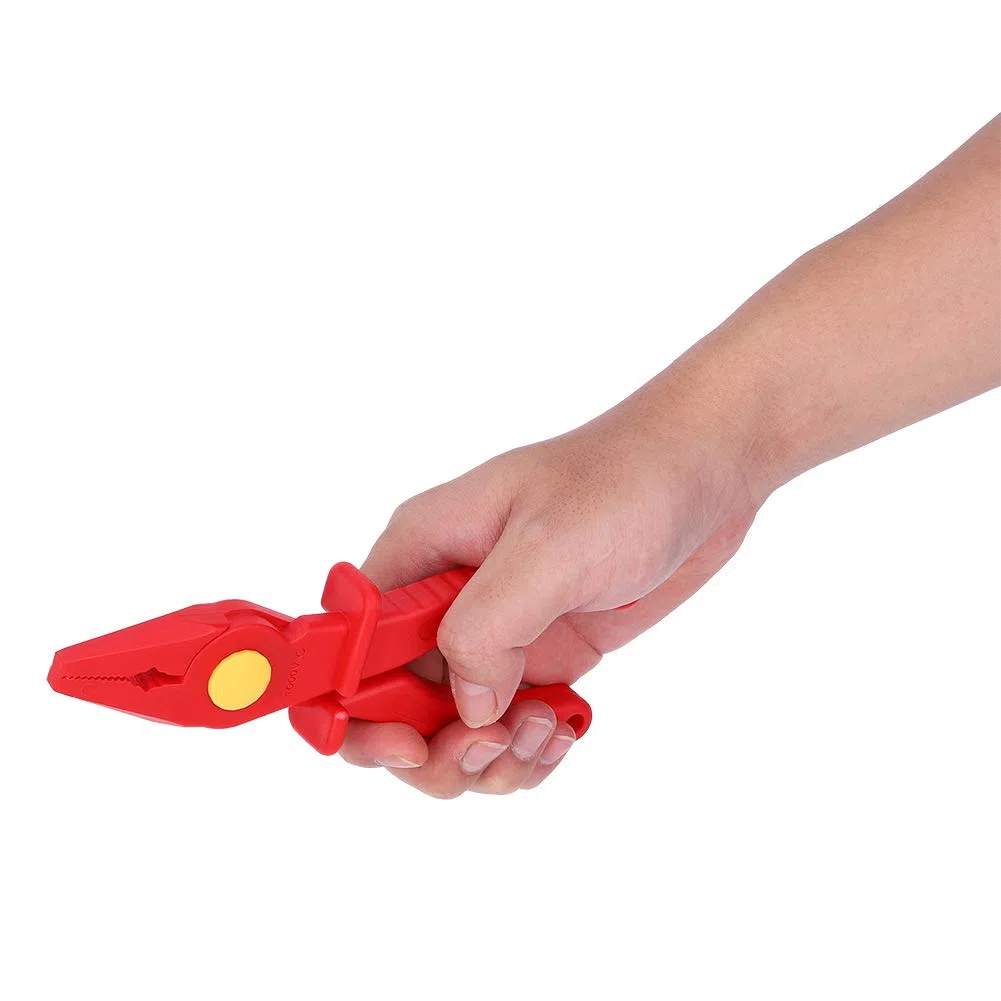 Ausla Pince Isolée Professionnelle Coupante, 1000V, 195 mm, en Plastique, pour Installation Électrique et Coupe de Circuits