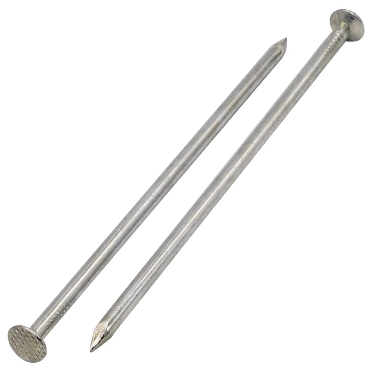 SKIR'CO (140 pcs) Clous de construction en acier zingué 4,0 x 120 mm, clous à fil courant, tête plate et ronde, clous en acier pour menuiserie