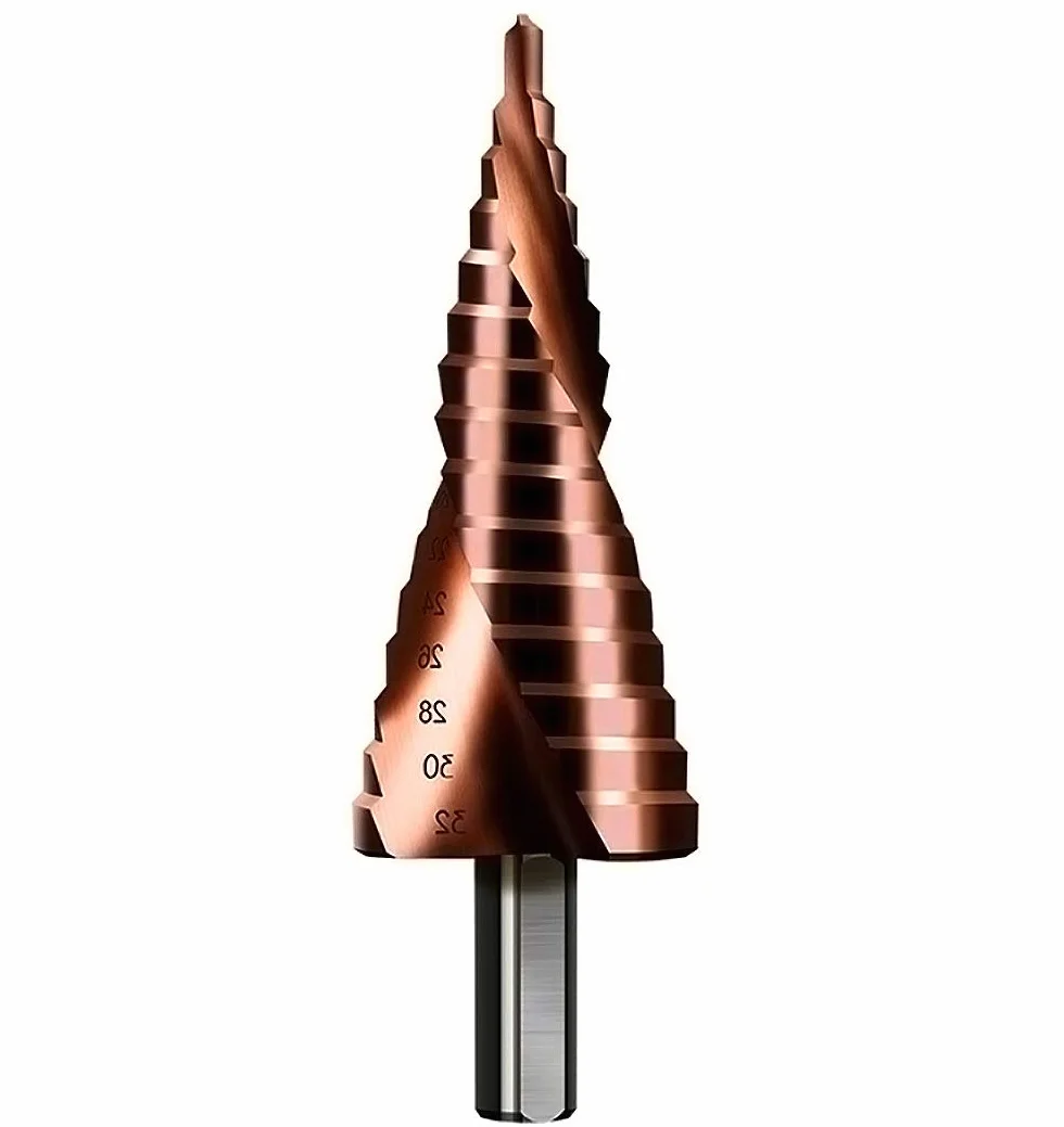 Mengshen Forêts Cobalt Étagés 4-32mm HSS M35 Rainure Spirale Découpe Perçage Acier Inoxydable Plaque Trempe Poignée Triangle
