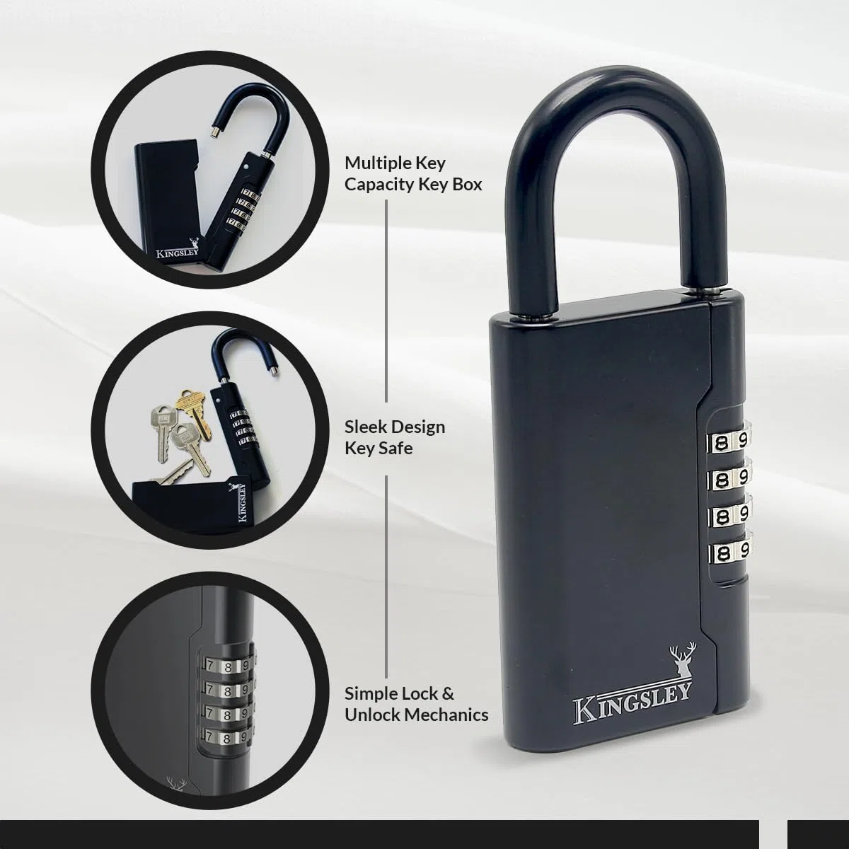 Kingsley Guard-a-key Boîte à serrure pour immobilier Noir