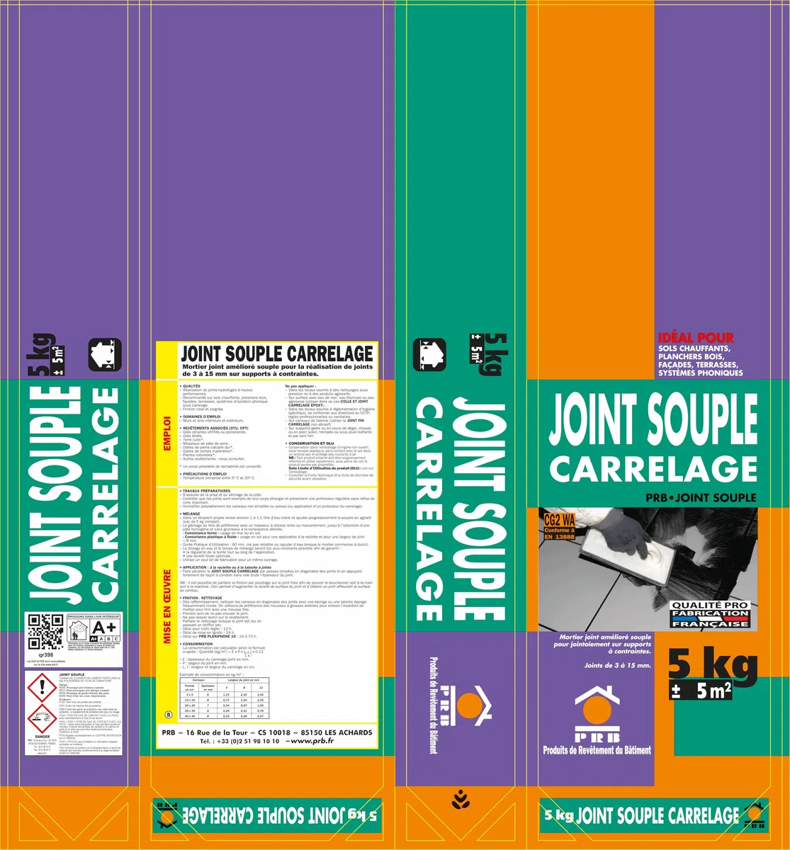Joint Amélioré Souple Carrelage C47 Gris Anthracite 5kg - Joint Haute Performance pour Murs et Sols Intérieur/Extérieur - Finition Durable, Hydrofuge et Résistante aux Déformations