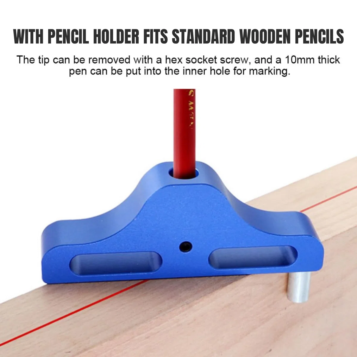 Outil de marquage Centre Scriber, 95mm Center Finder Line Scriber, Centrage et décalage Scriber Jauge de Marquage Traceur de Centre Outil de recherche de centre pour Menuisier du Bois