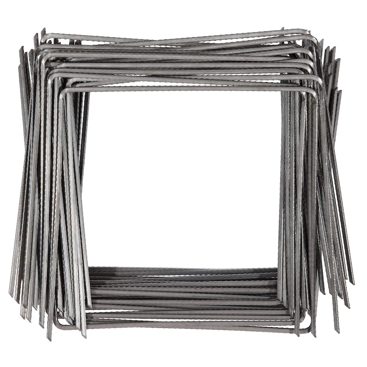La Cordeline lot 50 Agrafes Fixation pour Toile Paillage Acier Brut 20 x 20 x 20 cm, Gris Métallique