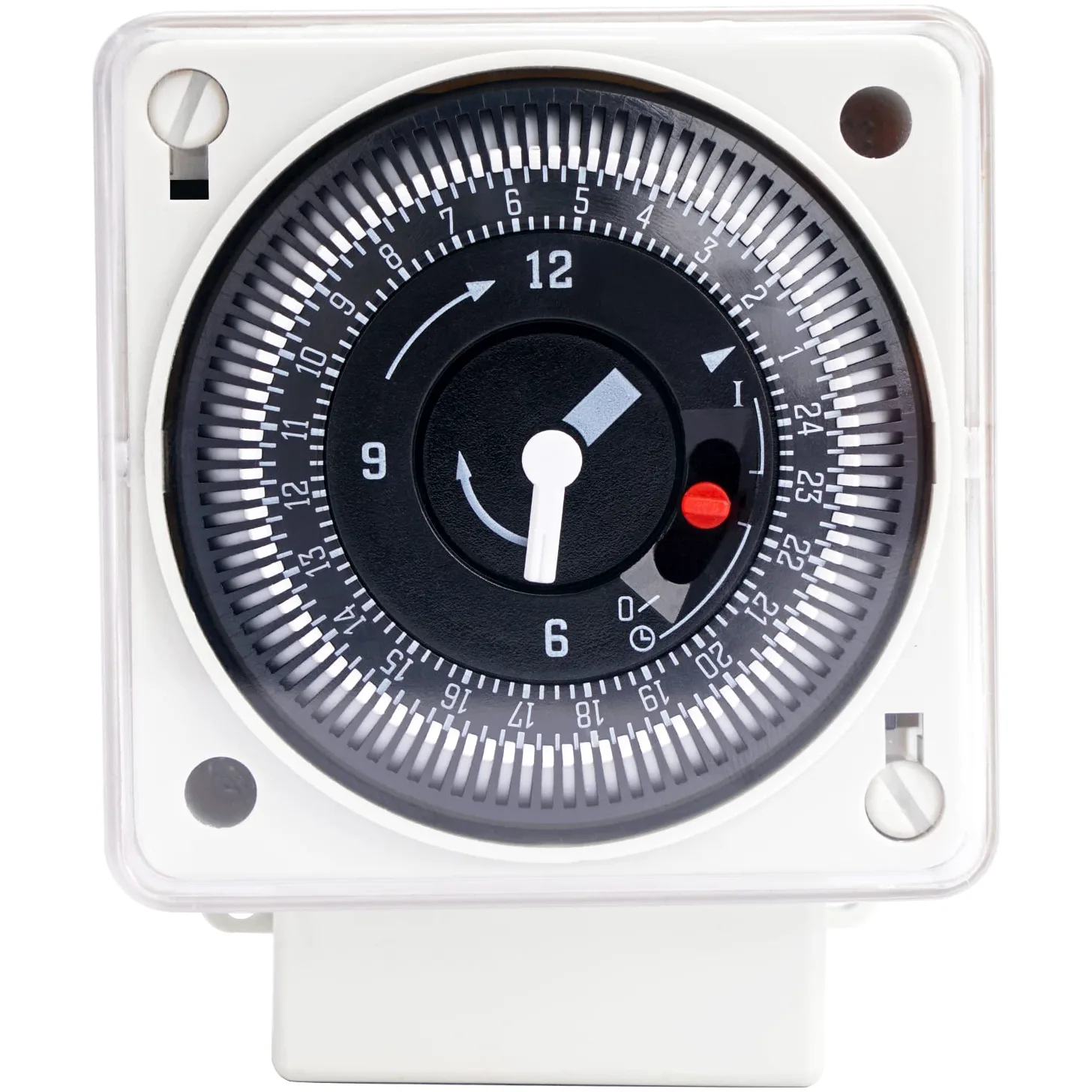 Minuteur mécanique, 220-240 V 16 A, 24 Heures, analogique Quotidien, Interrupteur Universel – Interrupteur horaire à Canal Unique, minuterie segmentée à Immersion