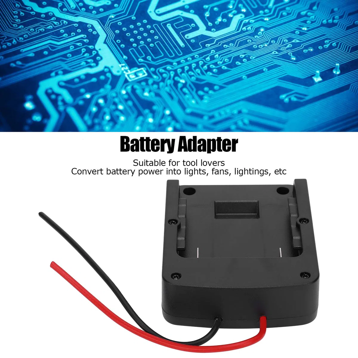 Adaptateur de Batterie pour Bosch 14.4 V/18 V Lithium converti en composant électronique de Sortie de câble Bricolage