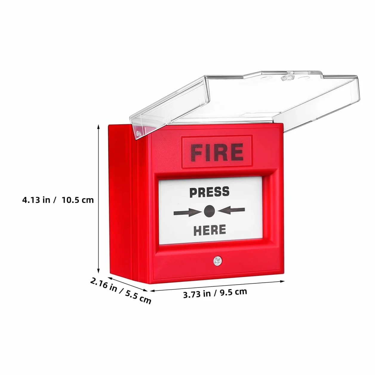 UKCOCO Bouton Alarme Incendie Verre avec Déverrouillage Manuel Urgence Contrôleur Électrique pour Maison Bureau et Publics Conçu pour Activation Rapide