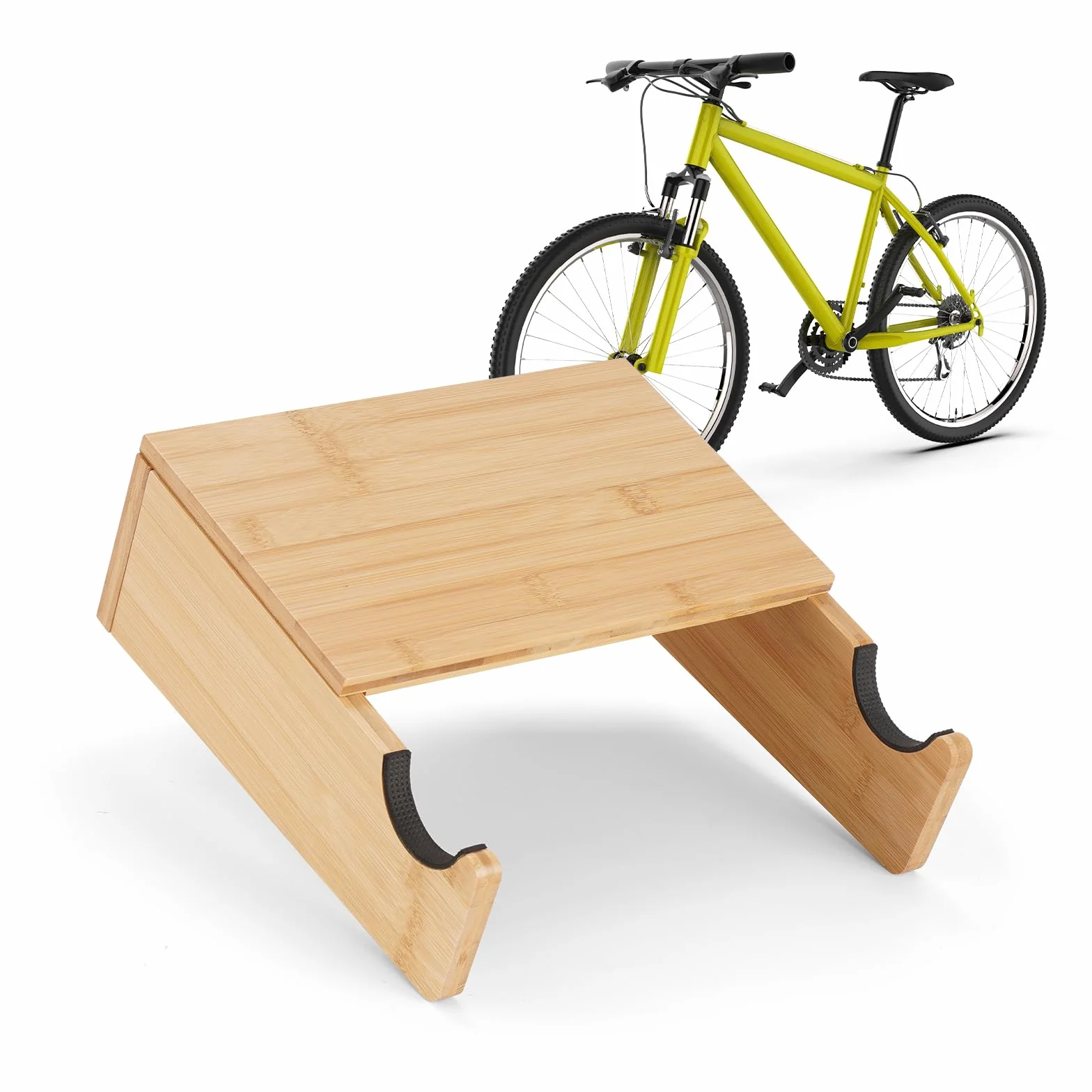 Support Velo Mural en Bambou - Porte Velo Mural - Accroche Velo Mural | BAM BOO BOX Support Mural Velo - Accroche Velo Mural pour Garage, en Bambou Robuste avec Rangement pour Casque