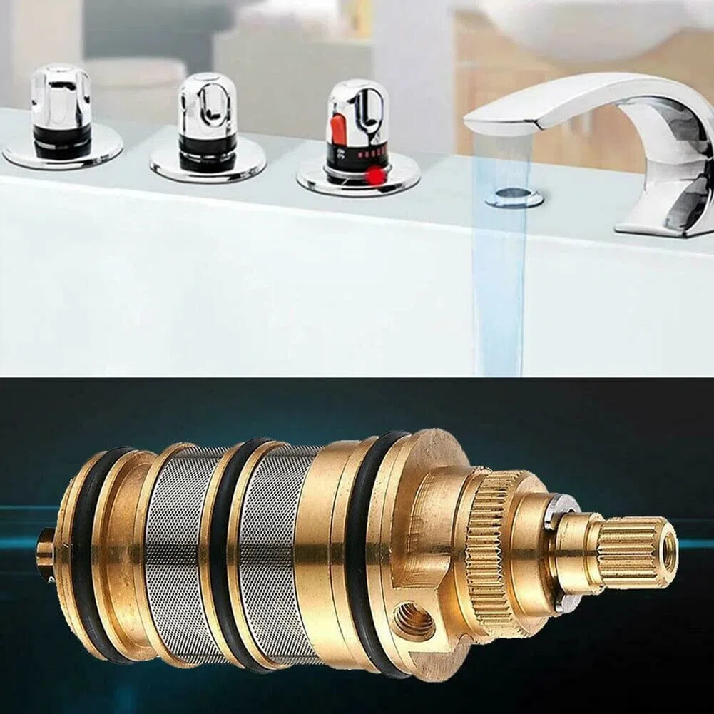 ZYWUOY Cartouche thermostatique de rechange en laiton - Kit de réparation pour robinet de douche - Robinet de douche - Kit de réparation de poignée de robinet de douche