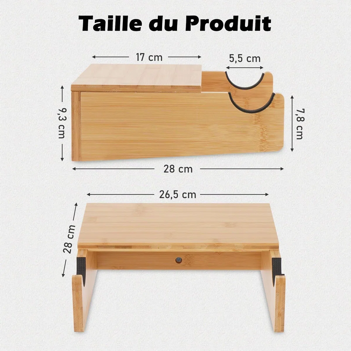 Support Velo Mural en Bambou - Porte Velo Mural - Accroche Velo Mural | BAM BOO BOX Support Mural Velo - Accroche Velo Mural pour Garage, en Bambou Robuste avec Rangement pour Casque