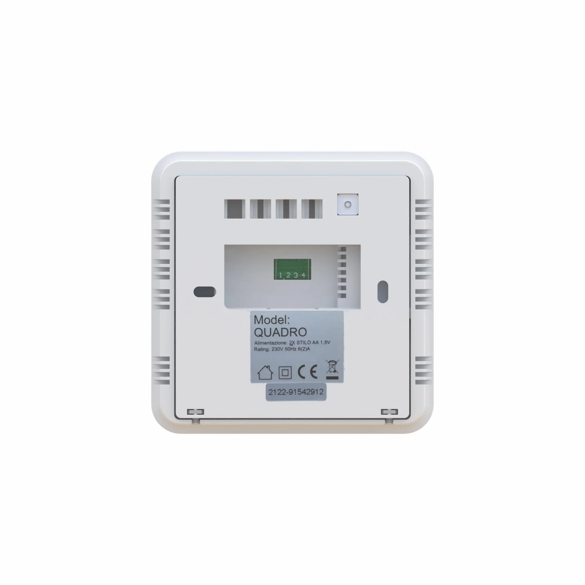 Plikc Quadro Plikc PLK267690 Thermostat d'ambiance numérique Mural à Piles Blanc