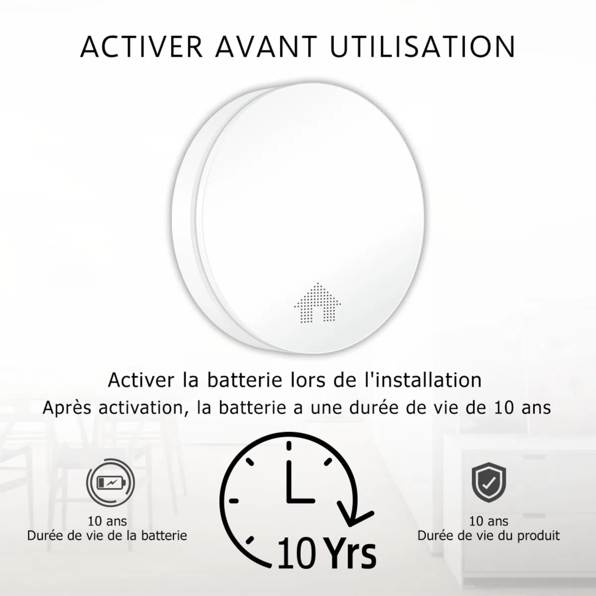Détecteur de Fumée ELRO FS4610 | Le Détecteur de Fumée Le Plus Fin du Monde | Batterie 10 Ans | Conforme à la Norme Européenne EN14604 | Blanc | 1 Pièce
