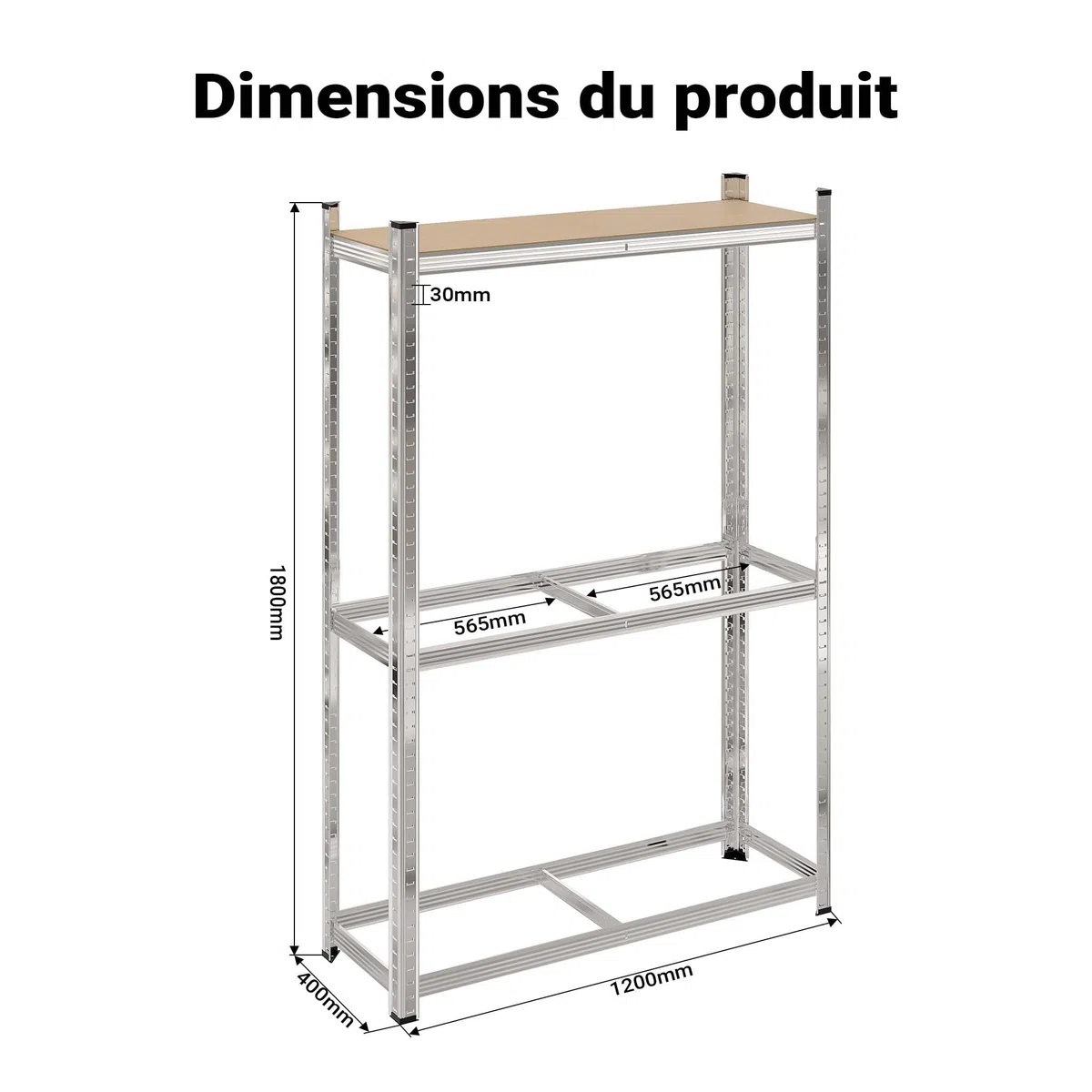 WilTec Rayonnage pour pneus 795 kg Rack à pneus 180x120x40cm Etagère d’Atelier Charge Lourde Stockage