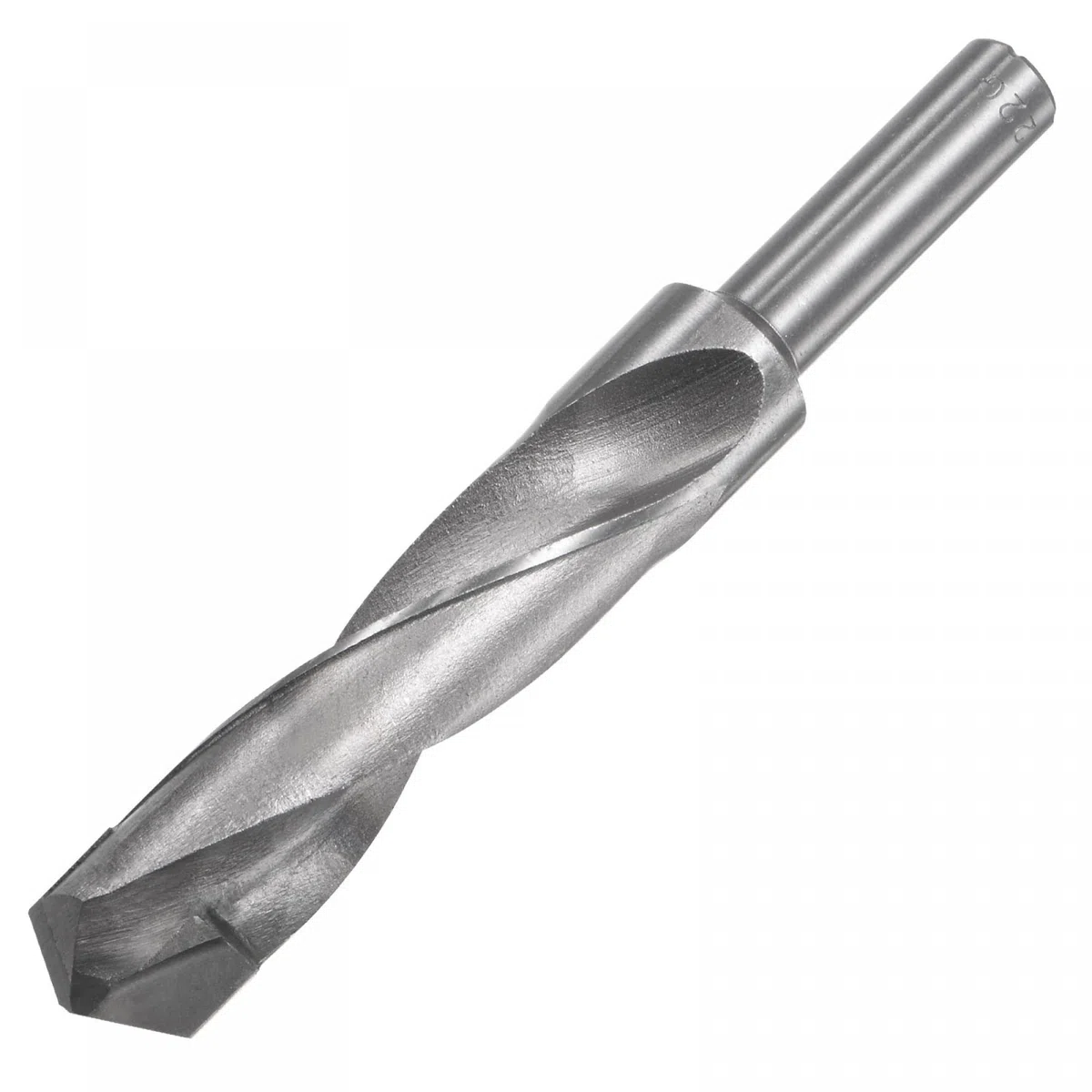 sourcing map 22mm Réduite Tige Cimenté Carbure Hélicoïdal Foret Pointes pour Trempé Acier Acier Inox 1/2 Pouce Droite Tige