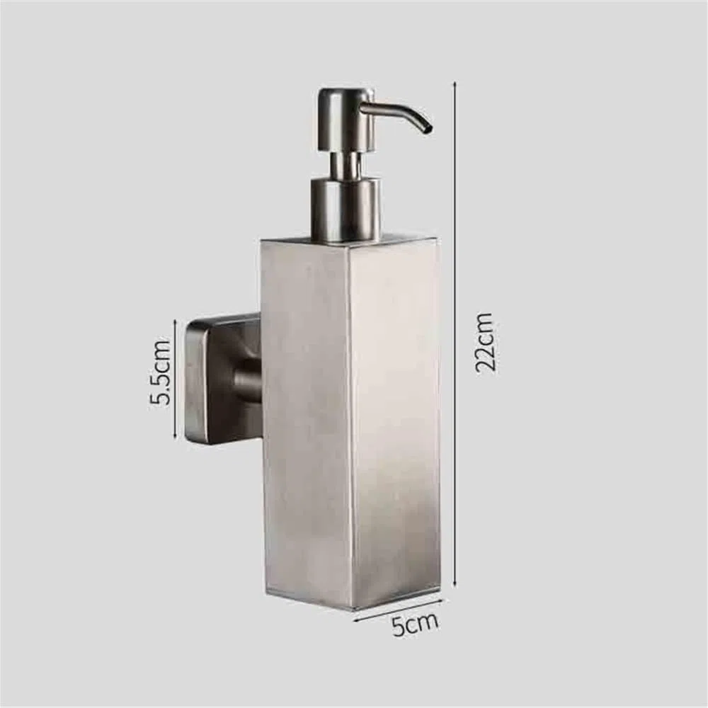 Distributeur de Savon Distributeur de Savon Mural en Acier Inoxydable for Salle de Bain, Bouteille de Lotion Simple, Noir, Argent, Or Distributeur Savon(Gold)