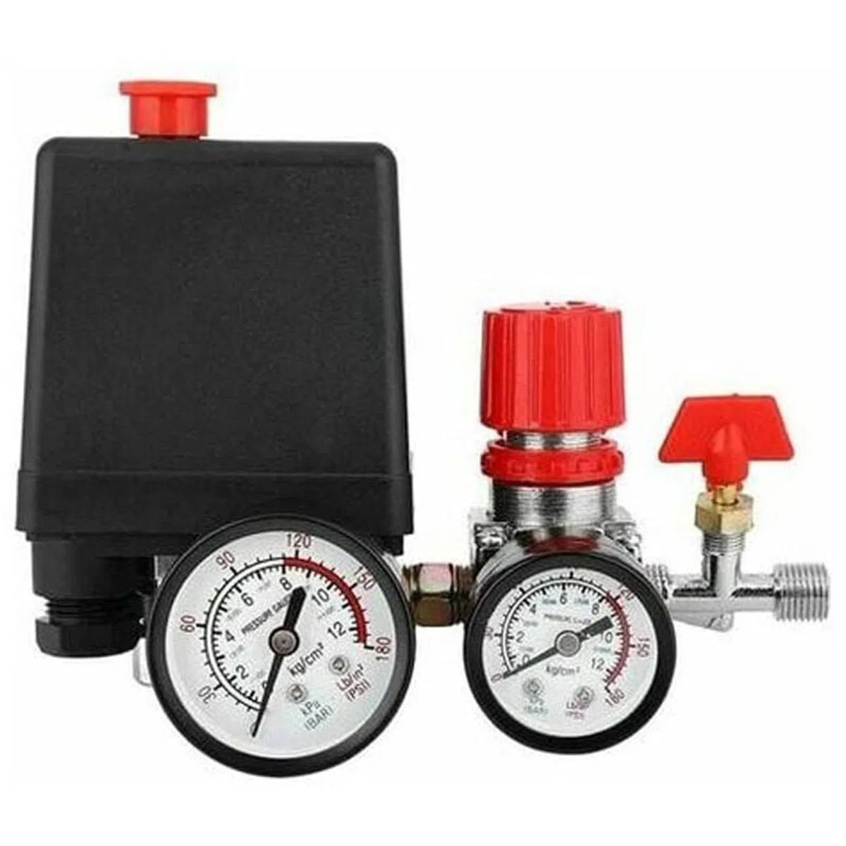 Compresseur d'air pressostat valve pressostat compresseur d'air avec manomètre régulateur,Pressostat Compresseur d'air