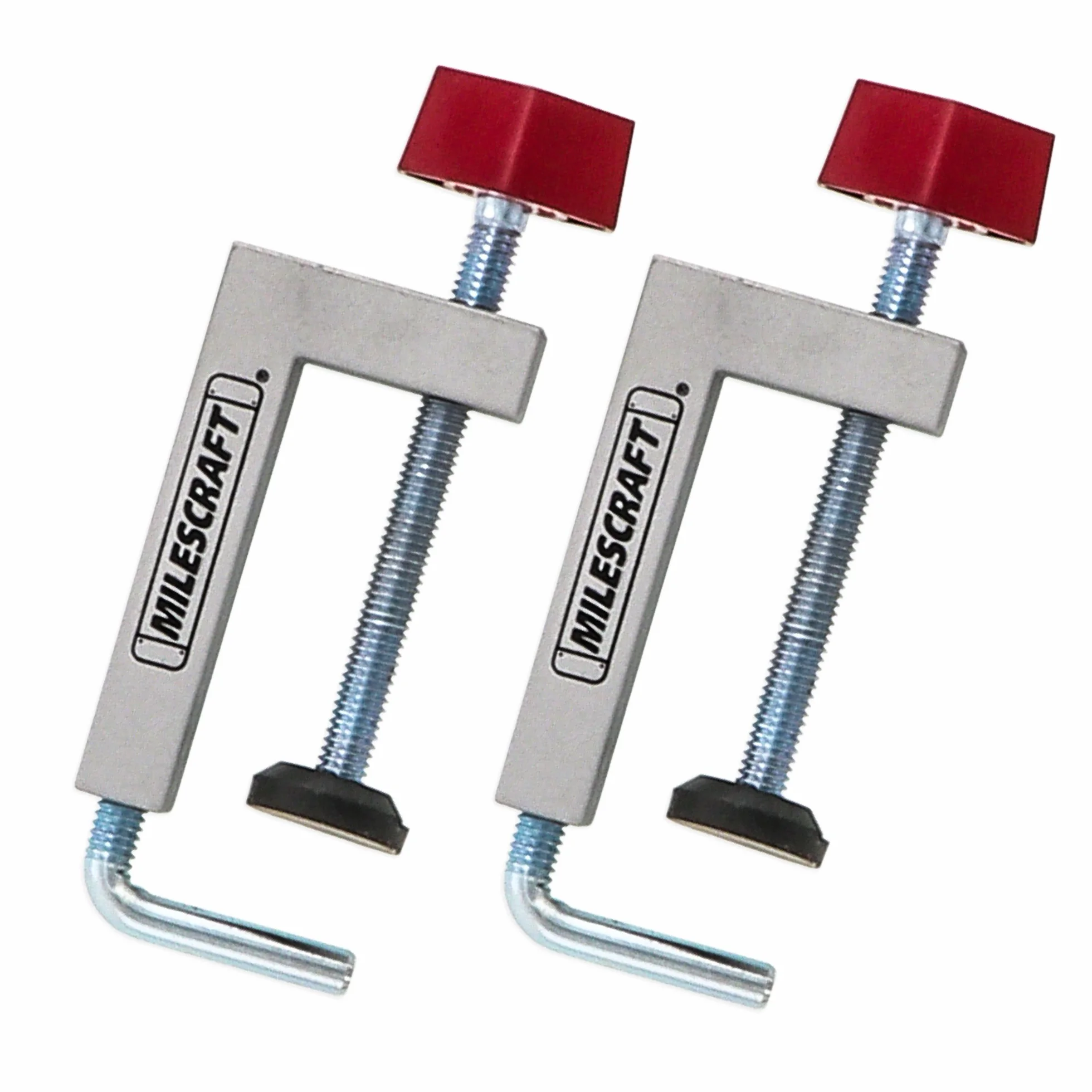 Milescraft 4009 Lot de 2 colliers de serrage universels avec tige de 0,95 cm pour scies de table, scies à onglets, tables de toupie et équerres de serrage