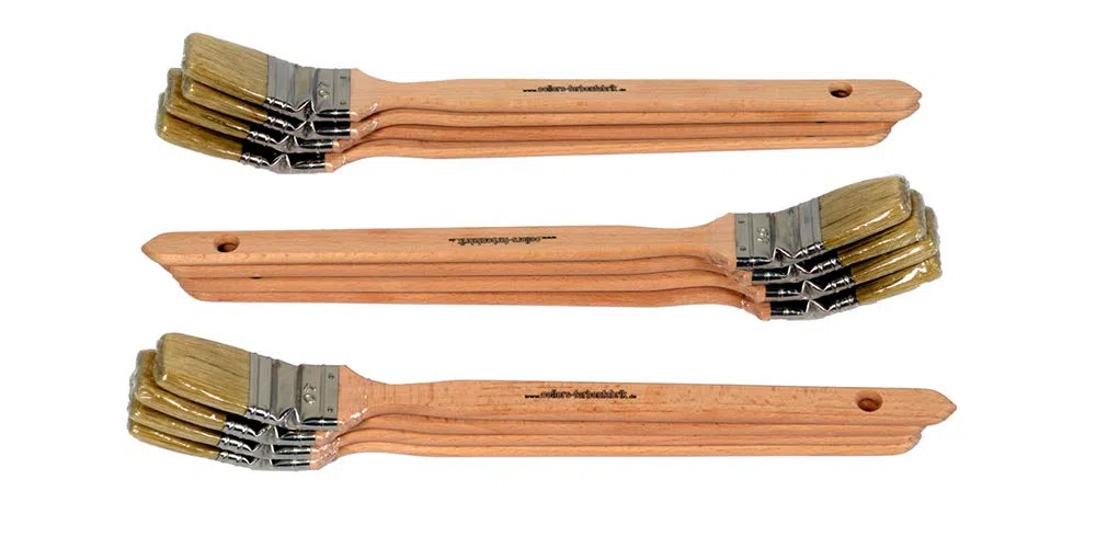 OELLERS Pinceaux pour radiateur, Lot de 12 queues de radiateur, 40 mm | Pour radiateurs, angles et zones difficiles, peintures, vernis et lasures à l’eau ou solvantés