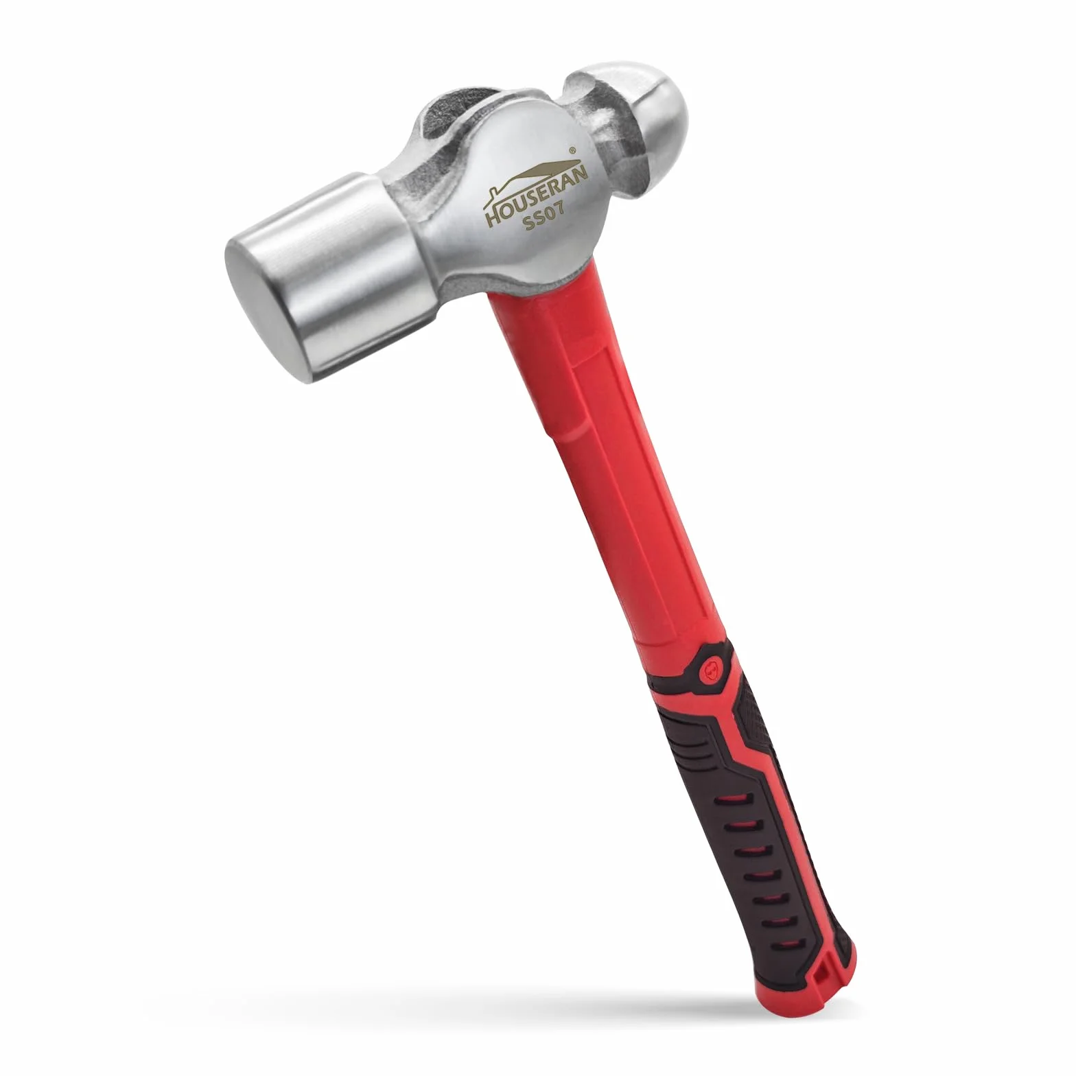Marteau de Forgeron à Panne Ronde 1100 g Acier Carbone Forgé | Tête à panne ronde en acier au carbone, manche 33 cm antidérapant. Pour le travail du métal et la réparation de charpente.