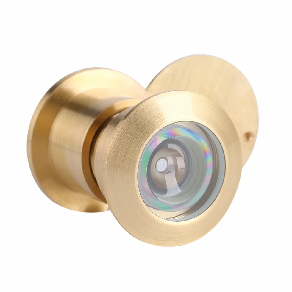 Judas de 28 mm judas de porte de Large Angle de Visualisation Visionneuse de Porte Antivol avec Cache de Protection pour 35 mm-60 mm Épaisseur de Porte (Golden)