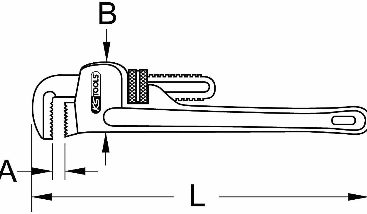 KS Tools - 114.0014 - Clé serre tubes stillson - 14" - 350 mm