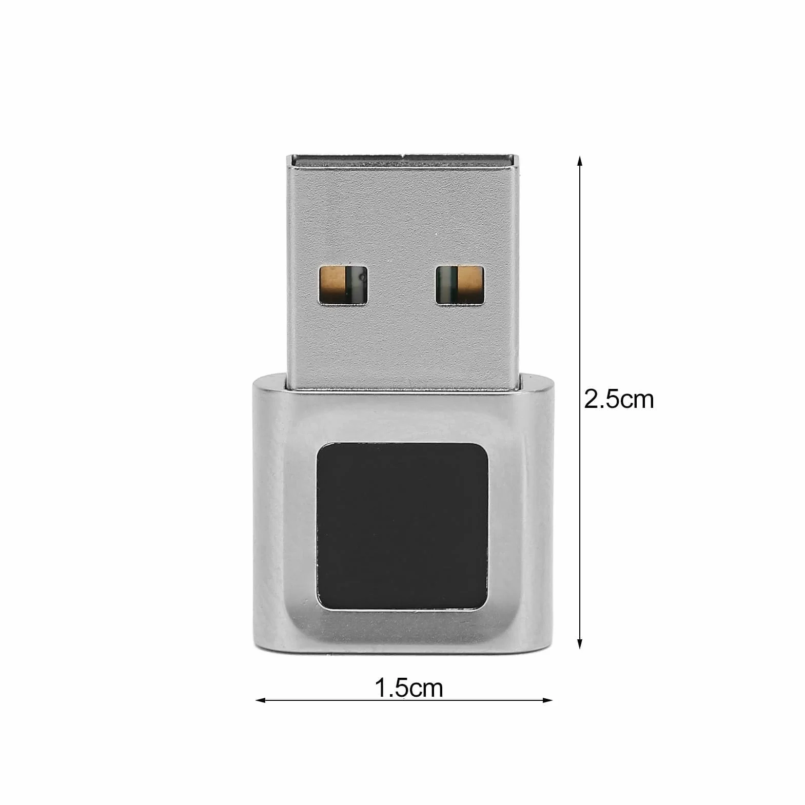 Lecteur d'empreintes digitales USB, Lecteur d'empreintes digitales USB à 360 degrés Mini Compatible avec Win11/10 Touch Speedy Matching Biométrique pour l'ordinateur portableWin