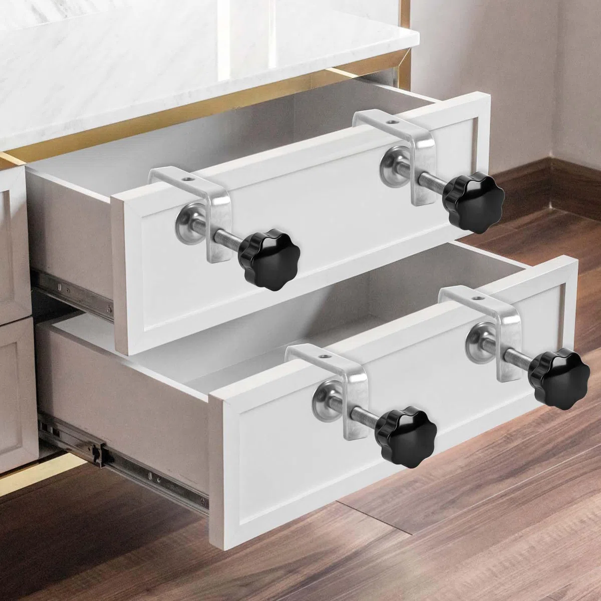 4 Pièces Serre-Joints de 10 à 60 mm Pince en C en Acier Inoxydable Réglable Pince de Fixation Table Soudage