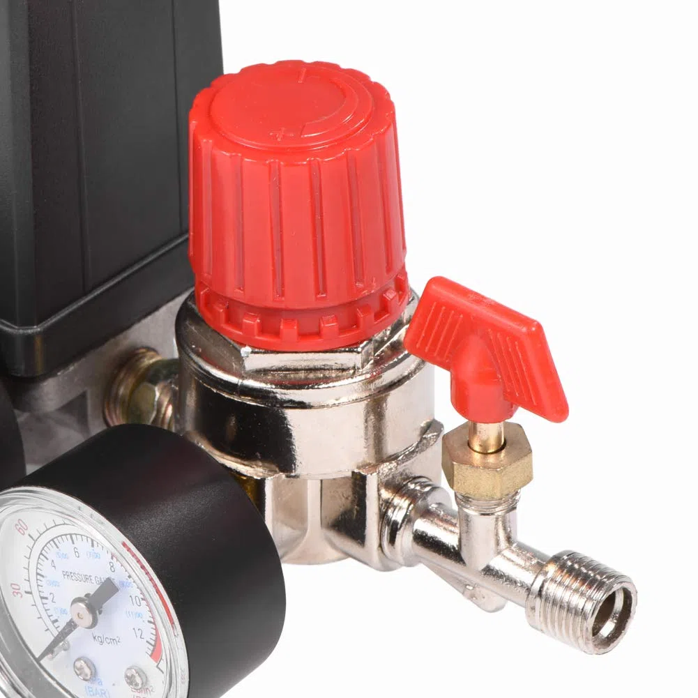 Artillery Commande de Compresseur D'air, Régulateur commutateur de Pression pour Pressostat Compresseur d'air de Petite Taille avec Manomètres pour une Décompression Rapide