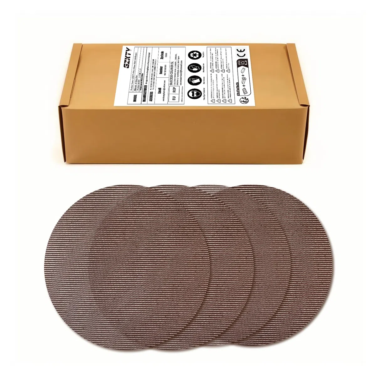 50 pièces Disque Abrasif 150mm Maille Disque de Poncage Autoagrippant Grain P60 P80 P120 P180 P240 Pour Bois, Mastic, Peinture, Ponceuse Excentrique