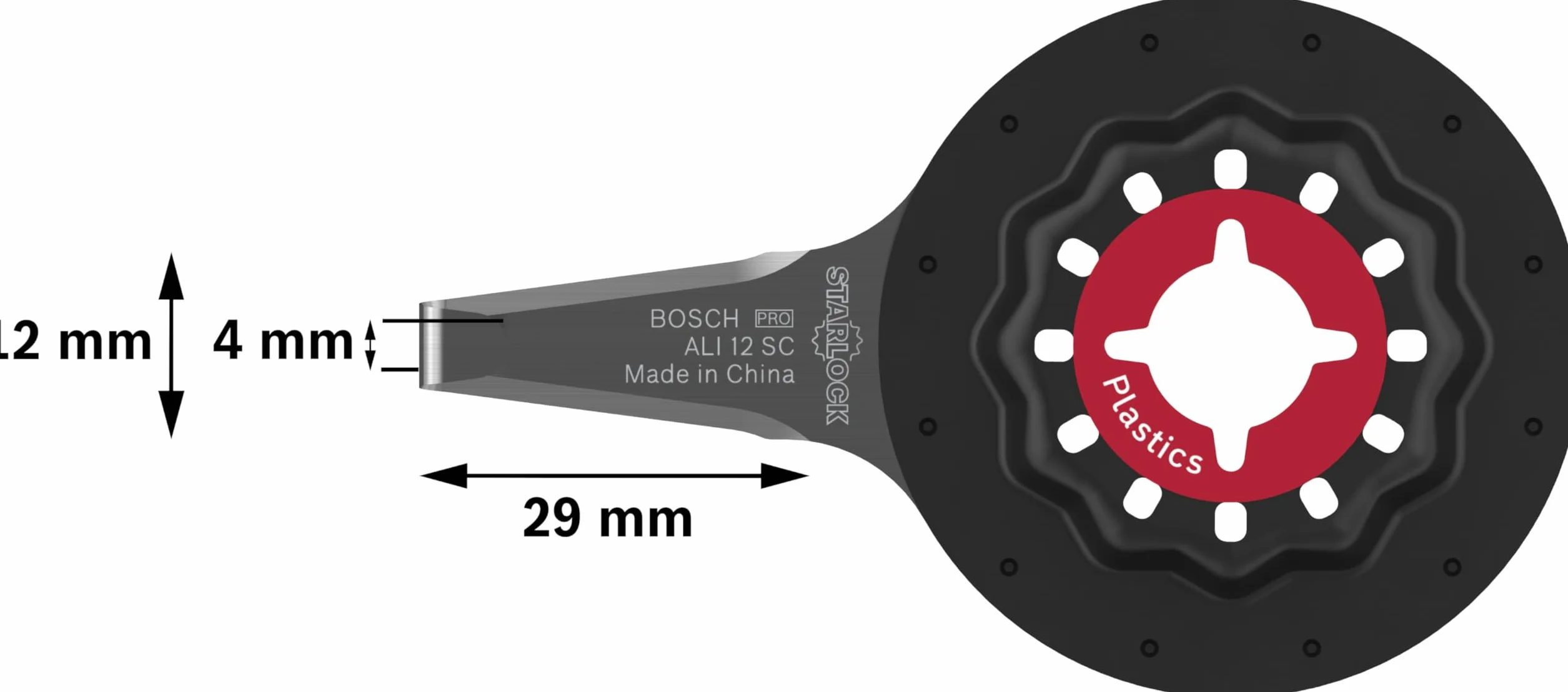 Bosch 1x Lame pour outil multifonctions PRO Silicone ALI 12 SC (pour Silicone, Silicone, Largeur 12 mm, Professional Accessoire Outil multifonction)