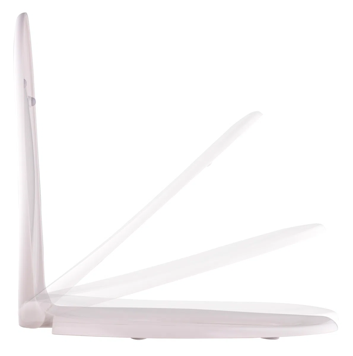 Abattant WC blanc universel clipsable/nettoyage facile - lunette de toilettes Thermodur frein de chute forme O NOYON & THIEBAULT