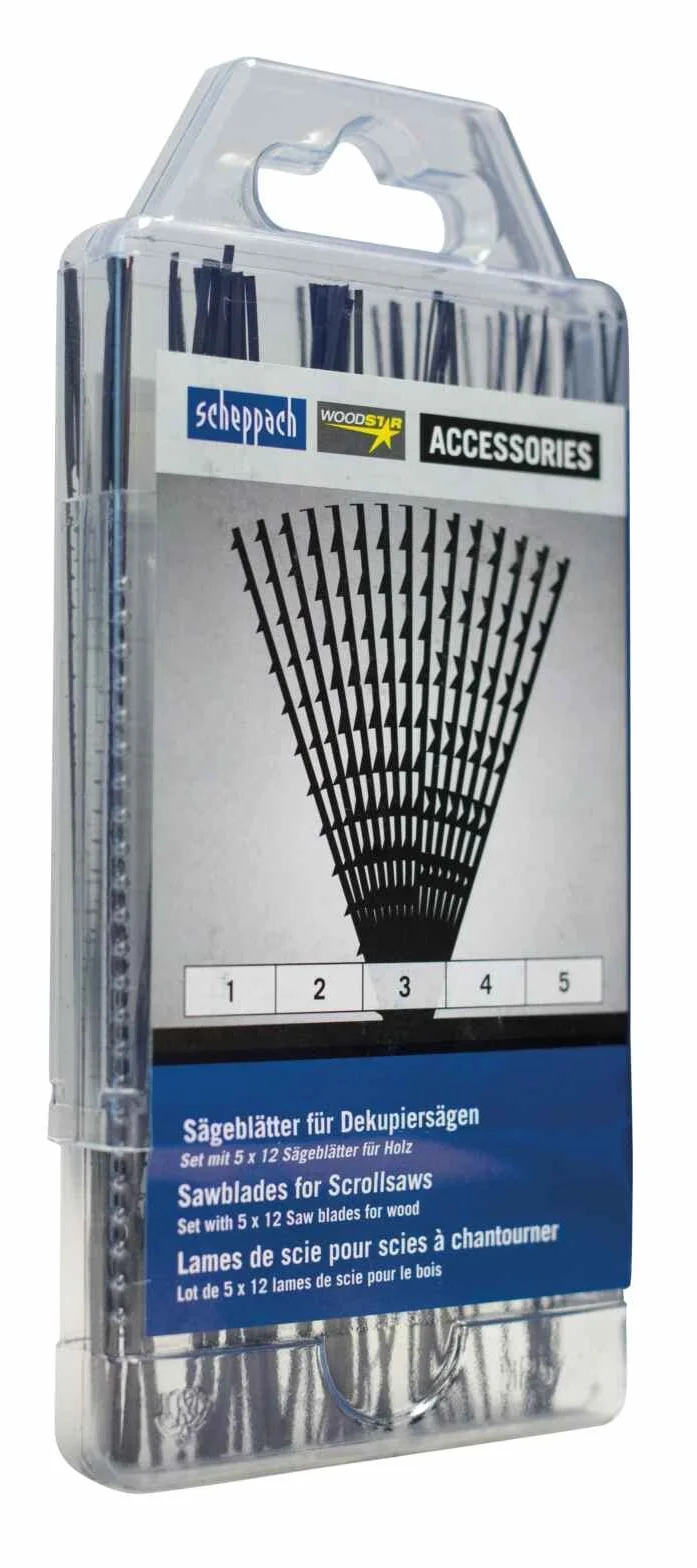 Scheppach Lot de 60 lames - Scie à chantourner
