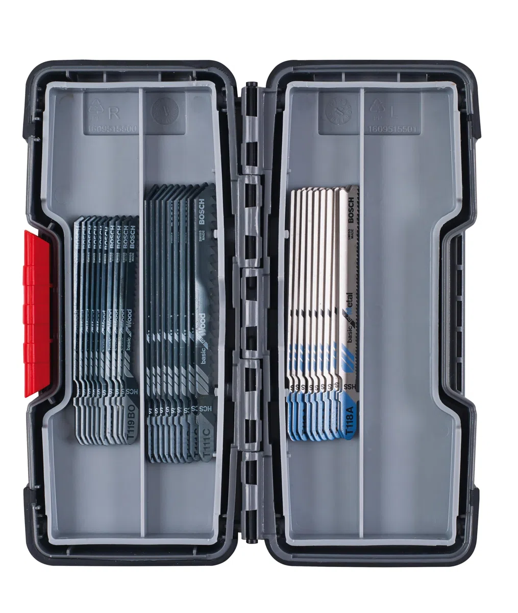 Bosch 30 pièces Jeu de lames de scie sauteuse Basic for Wood and Metal (bois et métal, accessoires pour scie sauteuse)