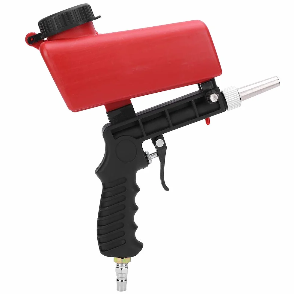 Generic Machine de Sablage Industrielle Portative Réglable, Sableuse Pneumatique Rouge Portable pour la Coupe des Détails Métalliques, L'entretien Automobile, L'équipement Mécanique pour les Projets