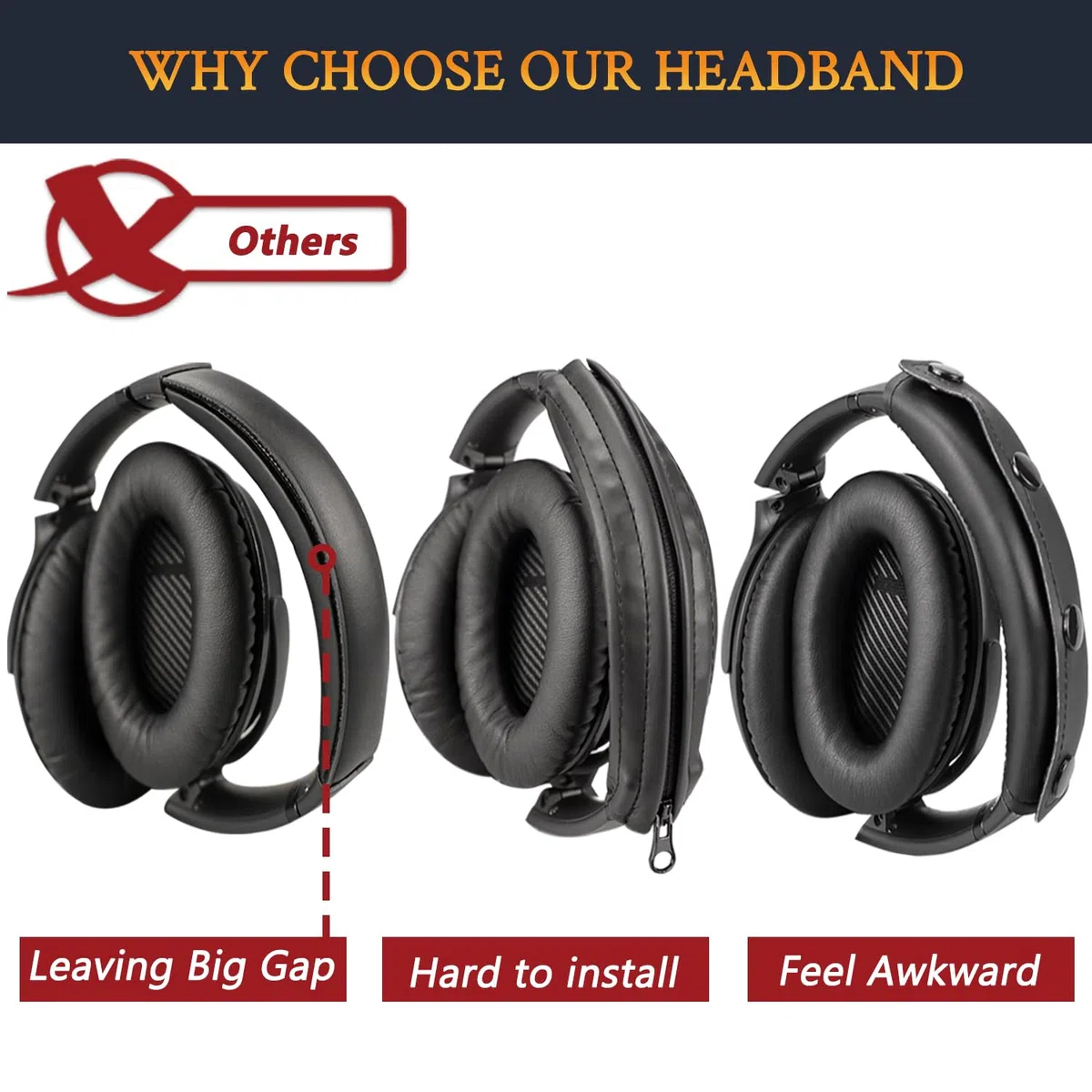 SOULWIT Bandeau de Rechange pour Bose QuietComfort 45 (QC45)/QuietComfort SE (QC SE)/New Quiet Comfort Wireless Casque,Remplacement Headband Accessoires