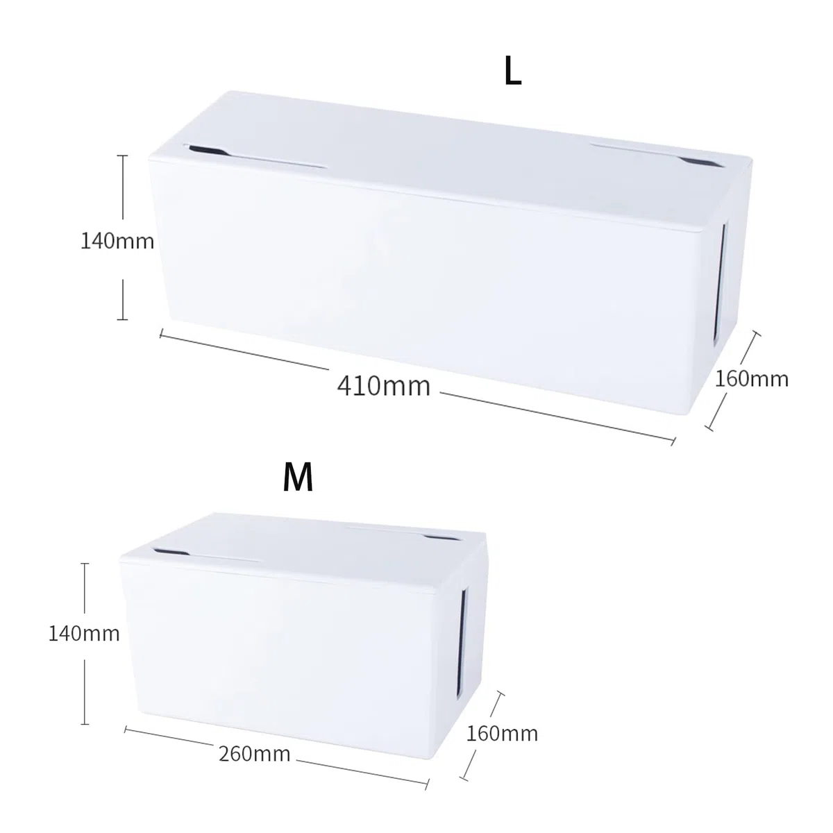 Boîte pour câbles Boîte de Rangement boîte de Gestion des câbles Cache Fils Electriques Cache Multiprise Garder Les Câbles Bien Rangés pour Maison Masquer Le Plomb d'extension (Large 41 x 16 x14 cm)
