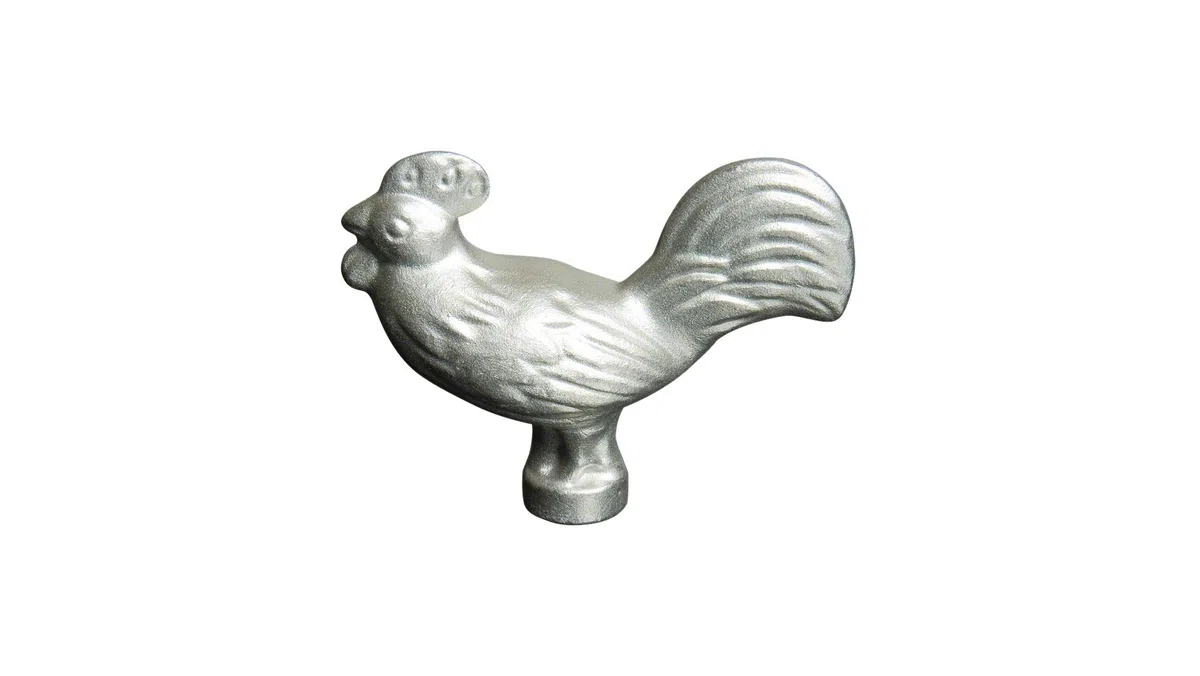 STAUB Accessoire Bouton Animal Poulet, Acier Inoxydable, 6 x 2 x 4 cm, Gris