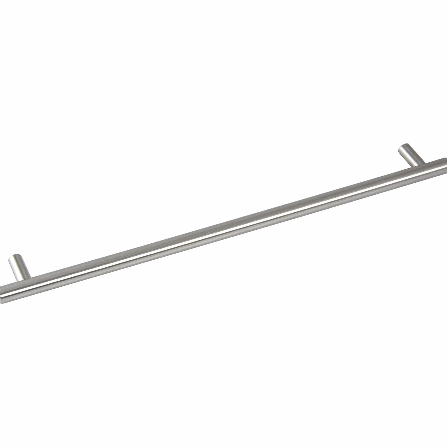 Unbekannt GRIMME 8569210760 Poignée d'armoire basique Enija (barell) Ø 12 mm, largeur 800 mm, poignée de barre en acier inoxydable brossé, argent, espacement des trous 760 mm
