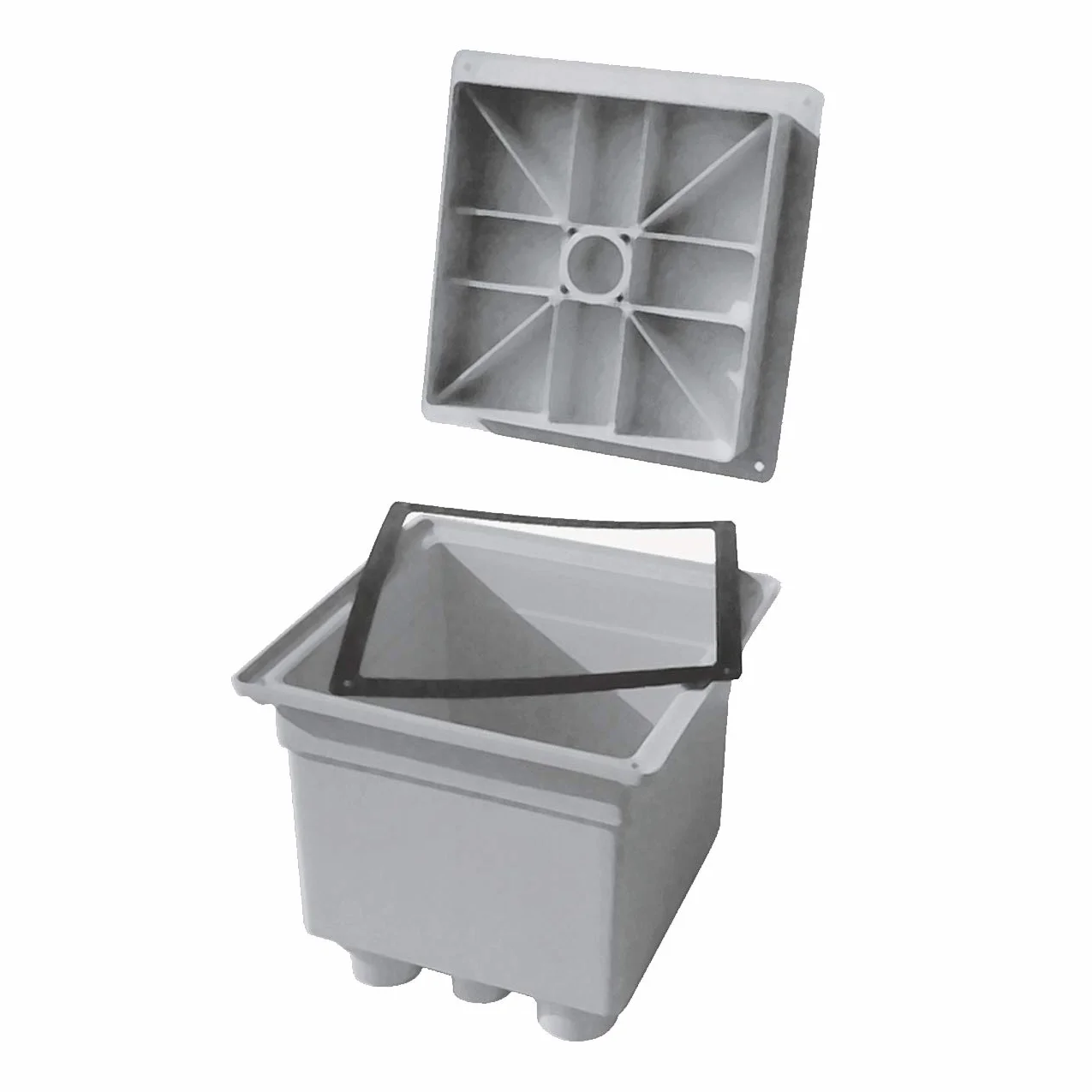 FIRST PLAST PCE Cockpit pour câbles électriques avec couvercle et fermeture hermétique, mm 270 x 270 x 240 h. Couleur grise