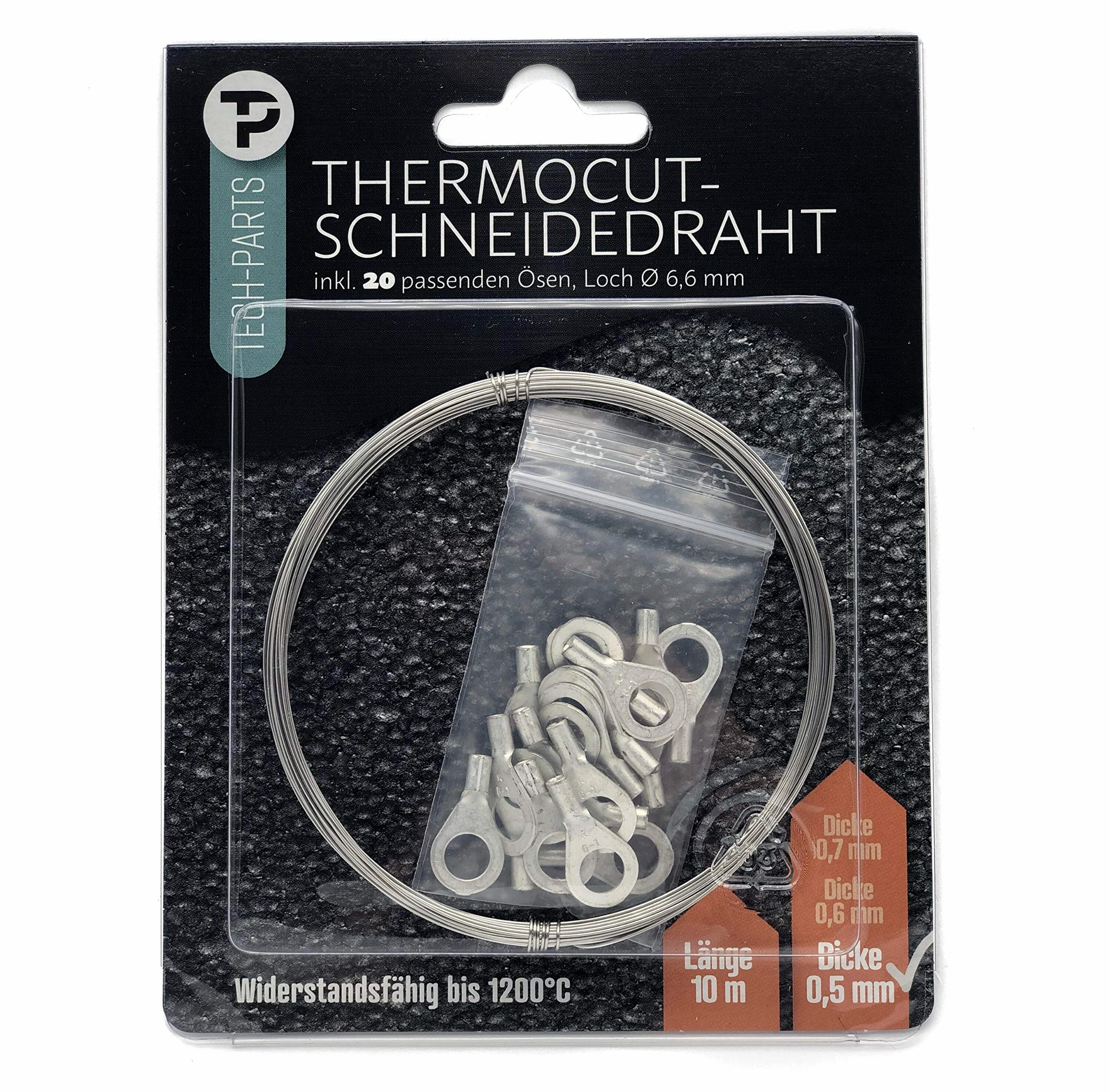 Fil Uni polystyrène Set/Polystyrène de fil à découper/Polystyrène/WDVS/10 mètres fil chauffant 0,5 mm Filtre 12 œillets