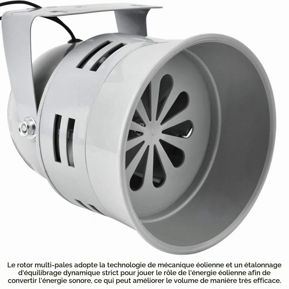 Sonew 120 DB Alarme Moteur, sirène de prévention de sécurité d'alarme de klaxon d'alarme électrique Industrielle Industrielle de 40W, système de sécurité Domestique(AC220V)