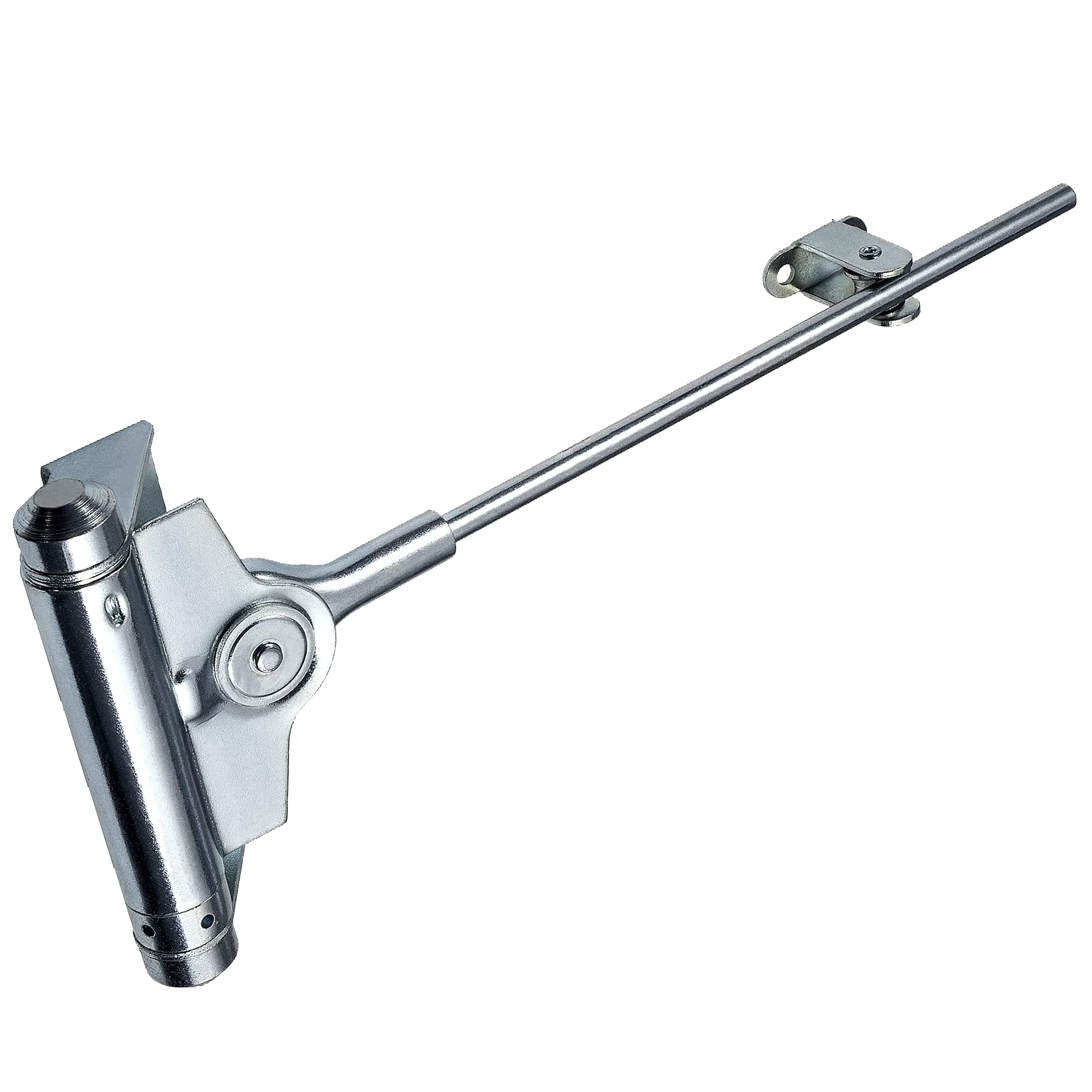 Ferme-porte à tige avec ressort | poids de porte jusqu'à 35 kg | acier galvanisé argent | 1 pièce - ferme-porte automatique pour portail de jardin & porte intérieure