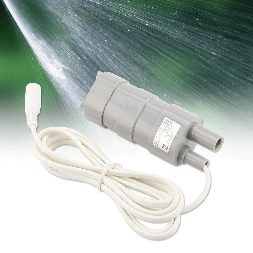 Pompe Submersible DC 12V, 600L/H, Petite Pompe à Eau Immergée pour Aquarium, Étang, Piscine, Jardin, 5m de Levage, 105.9x33.3x38.33mm