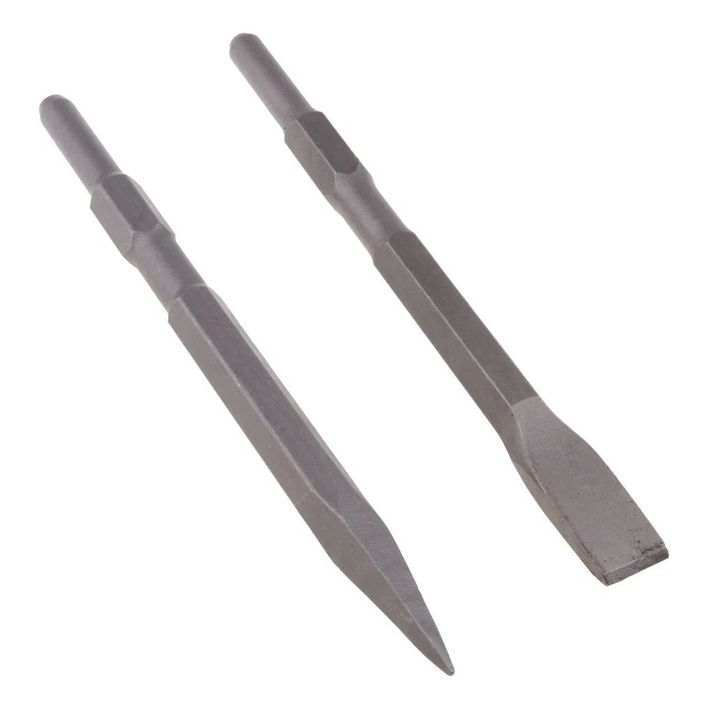 17mm Ciseau à Pointe Hexagonale et Ciseau Plat pour Marteau électrique, Pic électrique