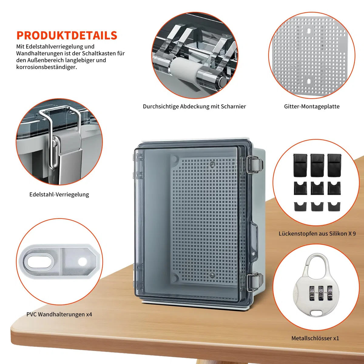 Boîte de jonction étanche IP65 | Coffret Electrique Etanche Exterieur | ABS transparente boîte de distribution saillie de câble pour protéger la multiprise