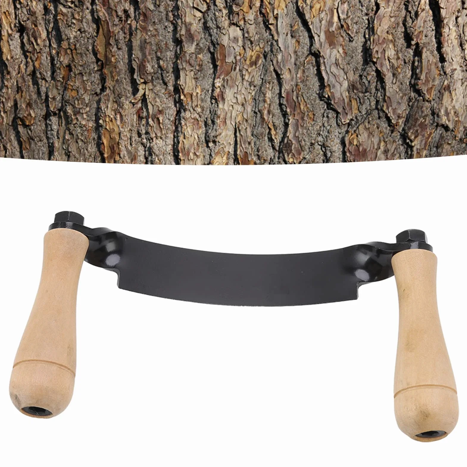 Couteau à écorce Lame En Acier Au Tungstène Manche En Bois éplucheur D'écorce de Rasag Couteau à Tirage Incurvé Pour Charpentiers En Bois Tourneurs (8 pouces)