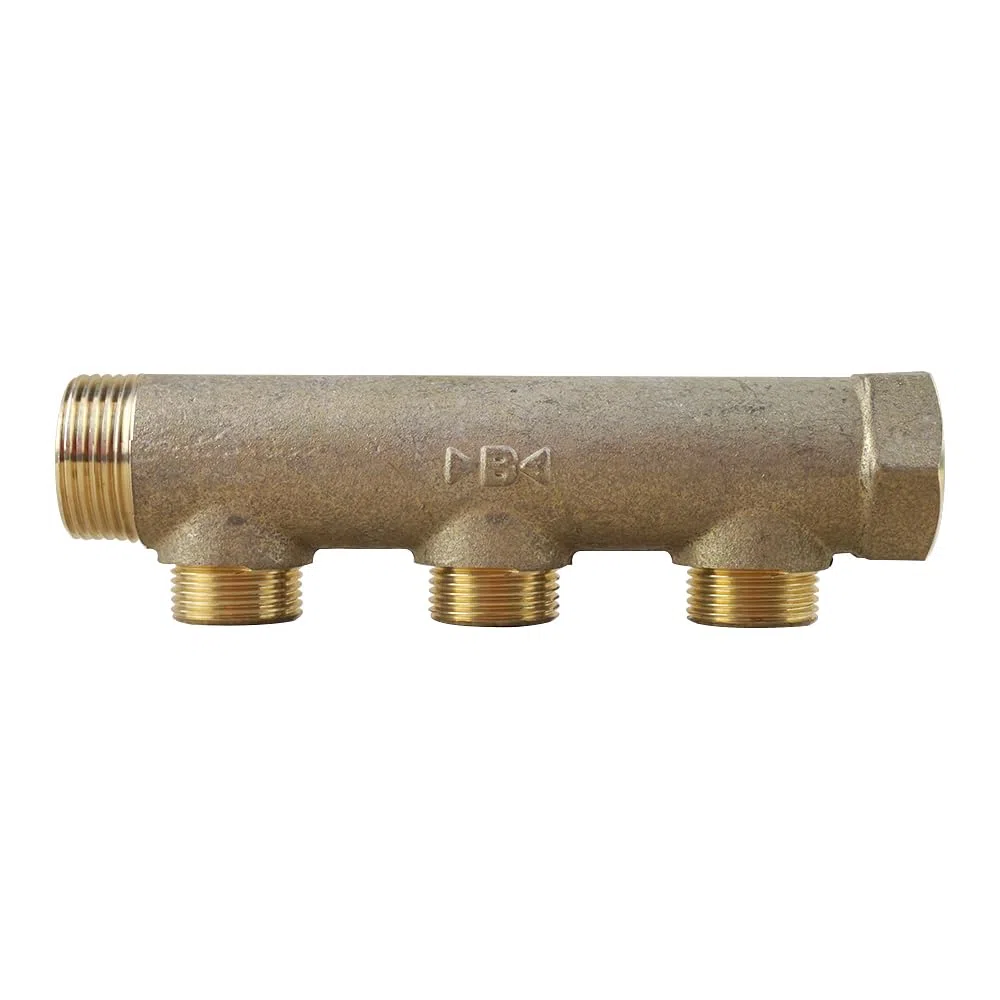 Collecteur entraxe 50mm Mâle Femelle 1"- 3 Départs Mâle 3/4