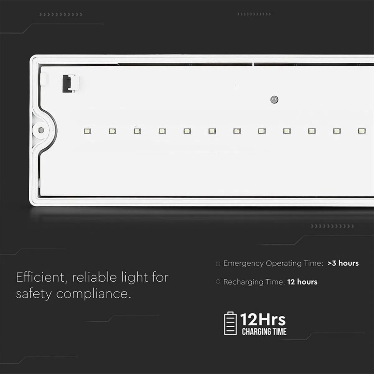 V-TAC Lampe de Secours LED 4 en 1 pour Plafond et Mur - Visible à 30 Mètres - Bouton d'Autotest - Éclairage de Sortie de Secours et Issue de Secours - Exit - 4 Signalisations Incluses - Lumière 6000K